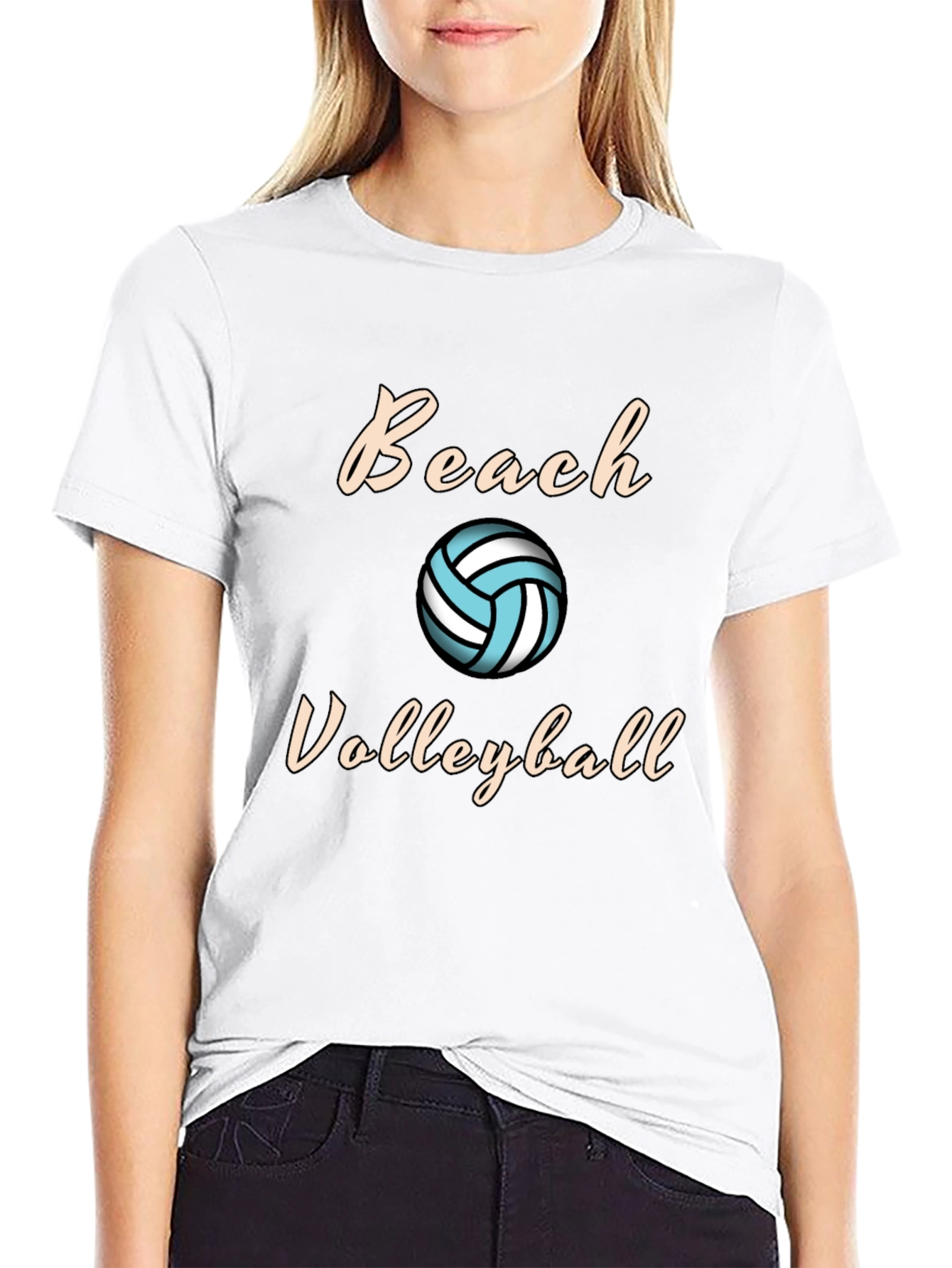 Beach Volleyball Graphic Tee - Casual Comfort