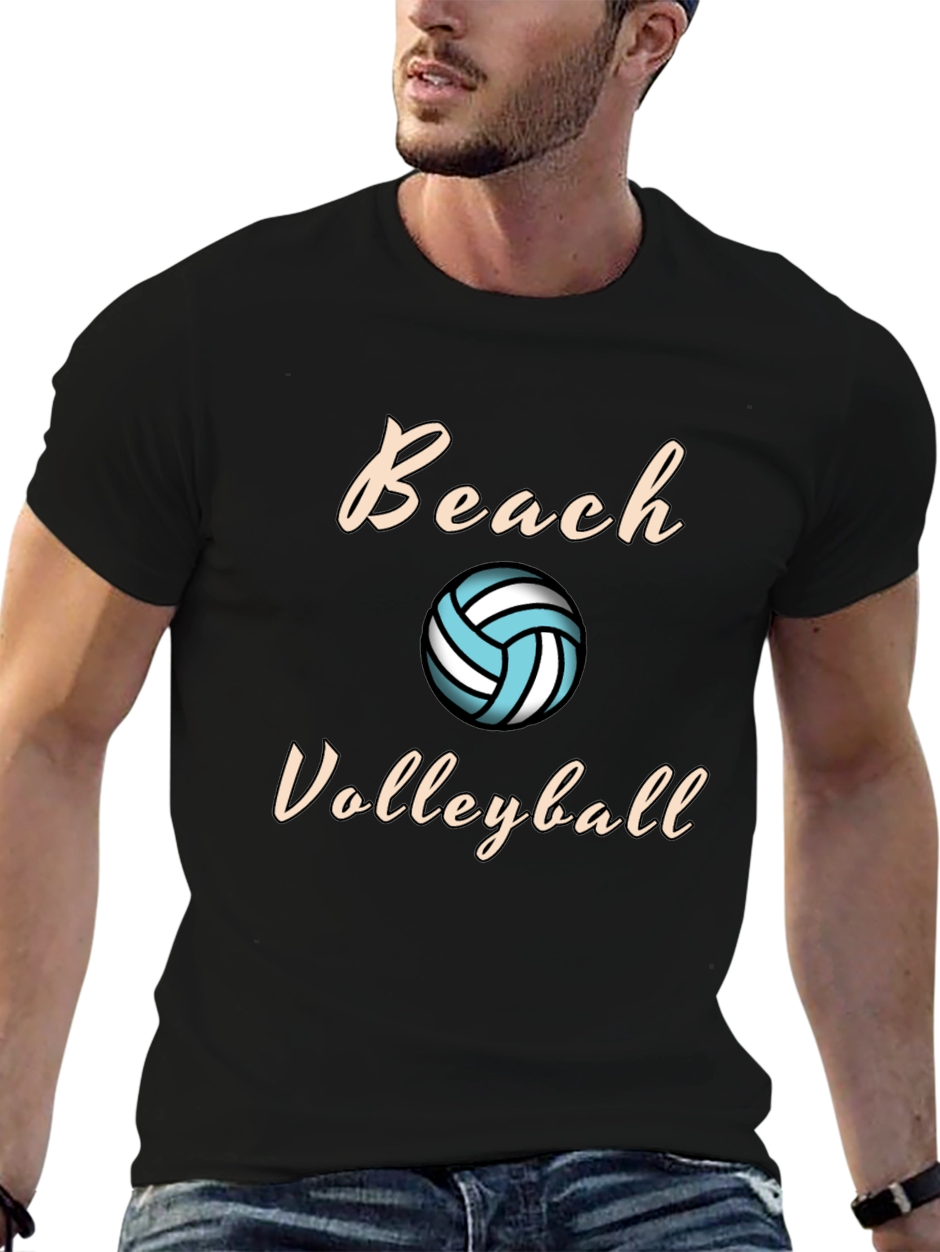 Beach Volleyball Graphic Tee - Casual Comfort