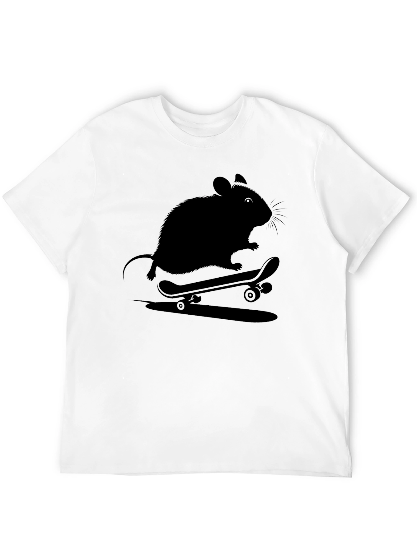 Skateboarding Rat Graphic Tee - Cool Casual Shirt