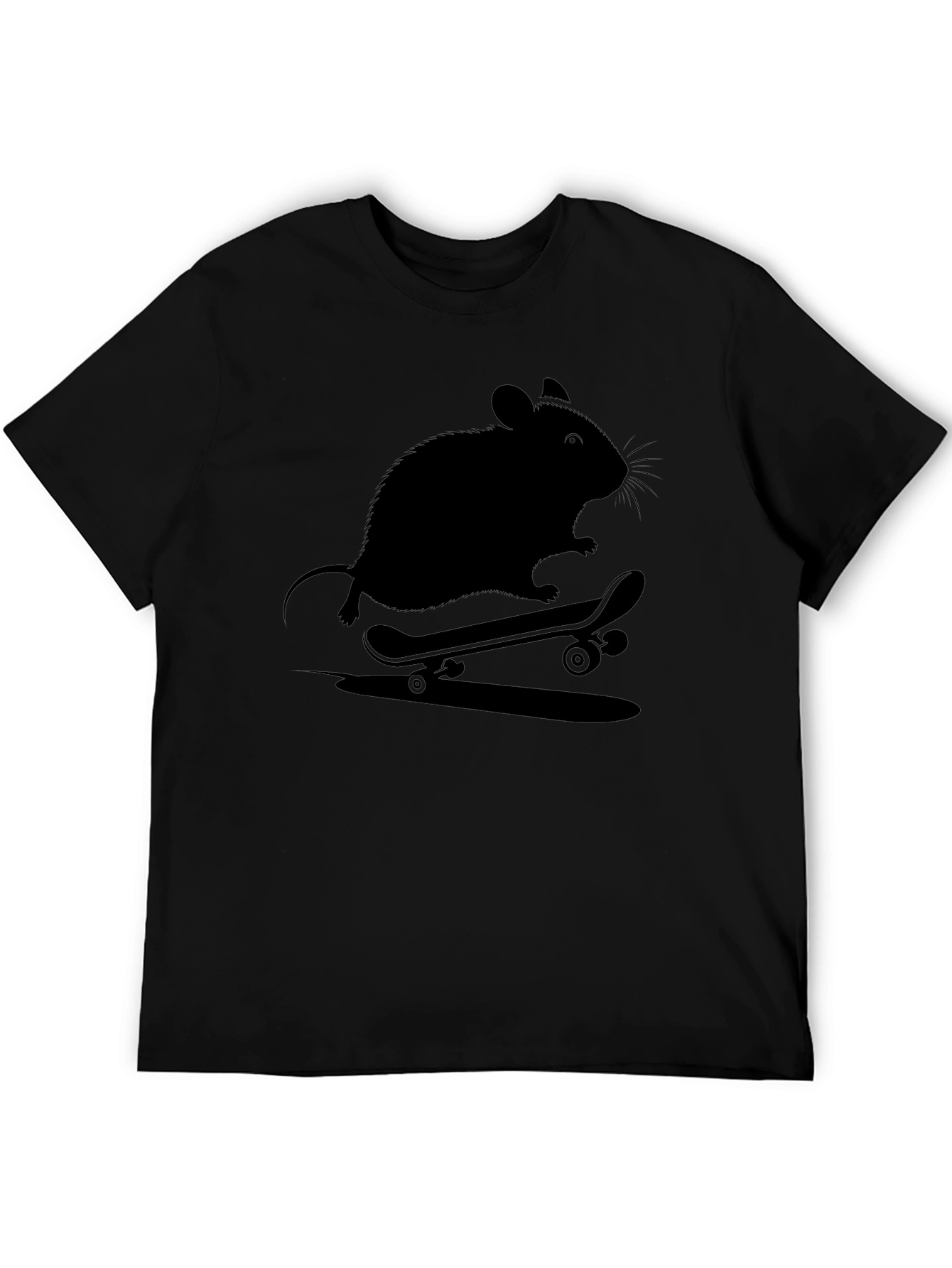 Skateboarding Rat Graphic Tee - Cool Casual Shirt