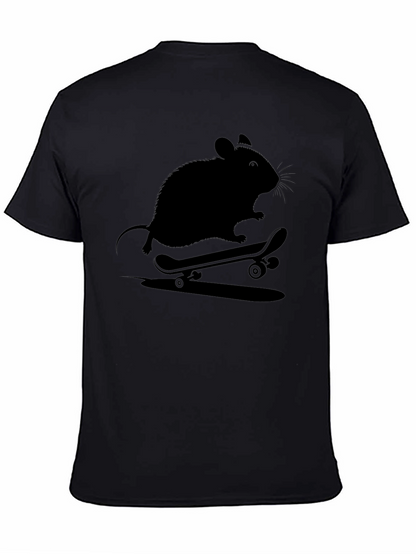 Skateboarding Rat Graphic Tee - Cool Casual Shirt