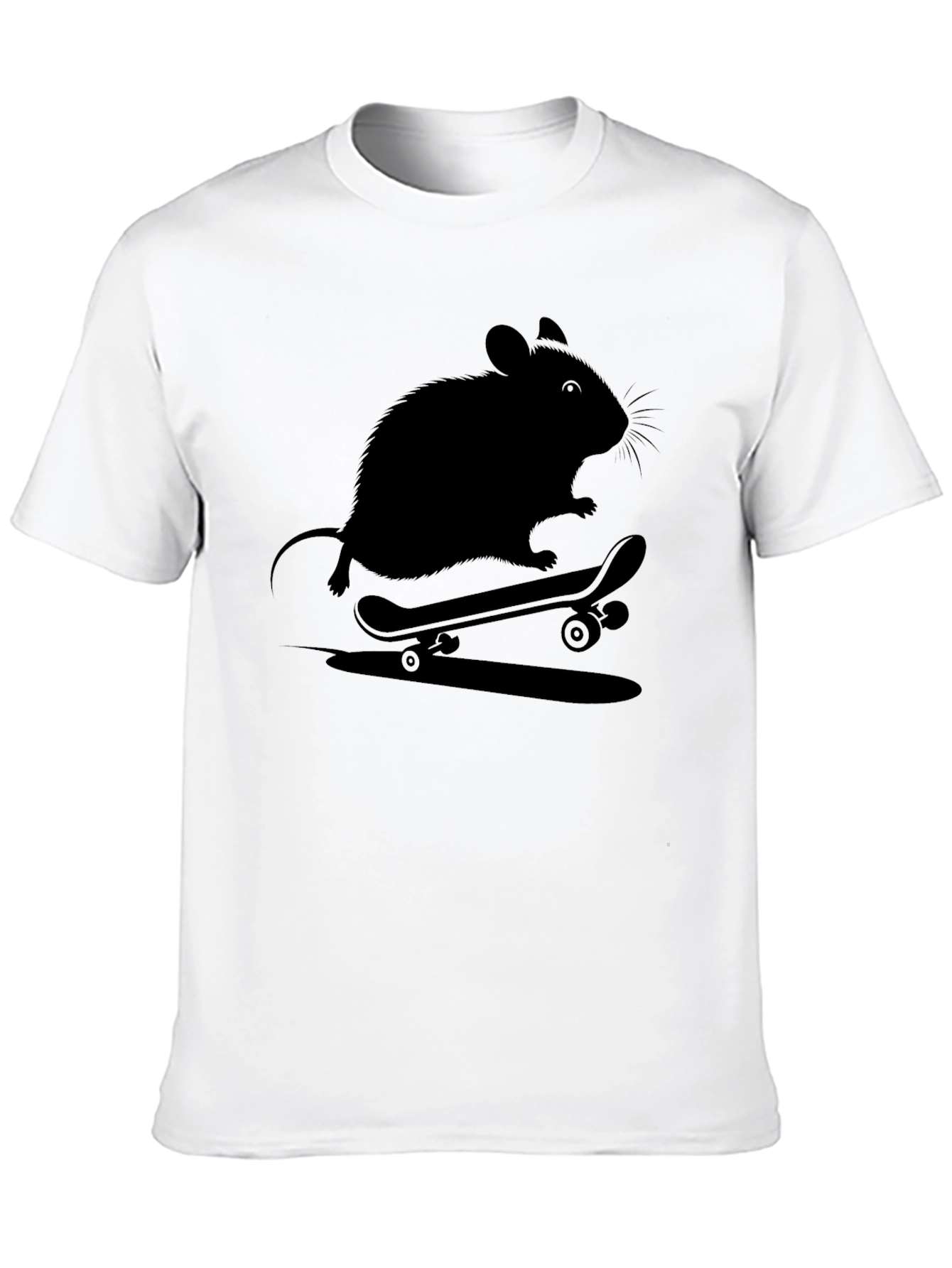 Skateboarding Rat Graphic Tee - Cool Casual Shirt