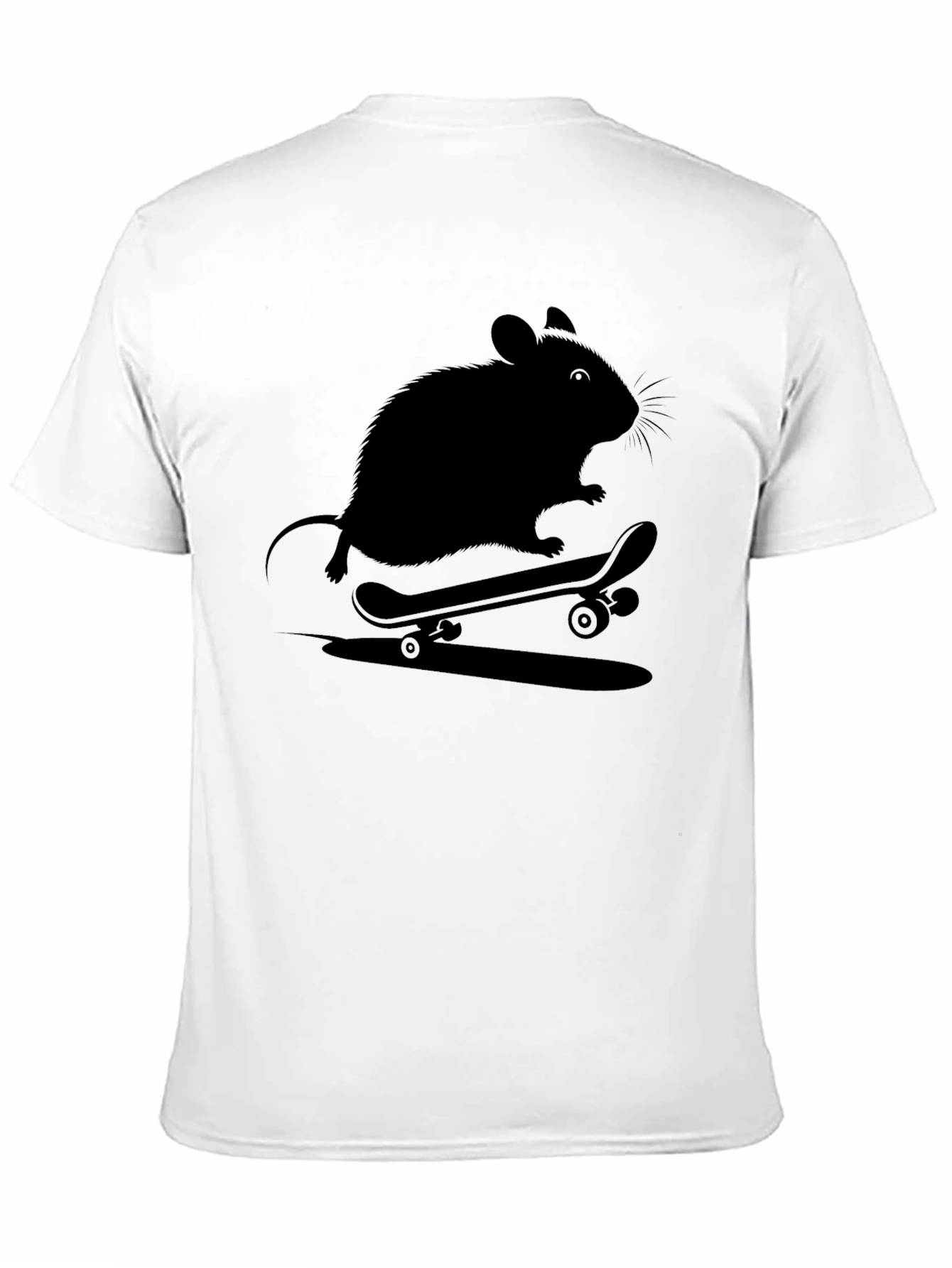 Skateboarding Rat Graphic Tee - Cool Casual Shirt