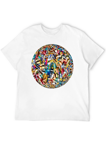 Abstract Puzzle Piece Sphere Graphic Tee