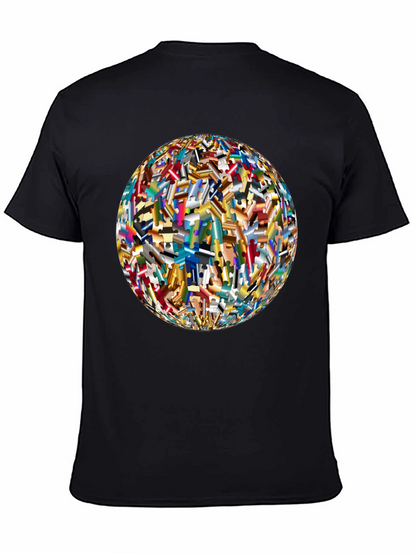 Abstract Puzzle Piece Sphere Graphic Tee