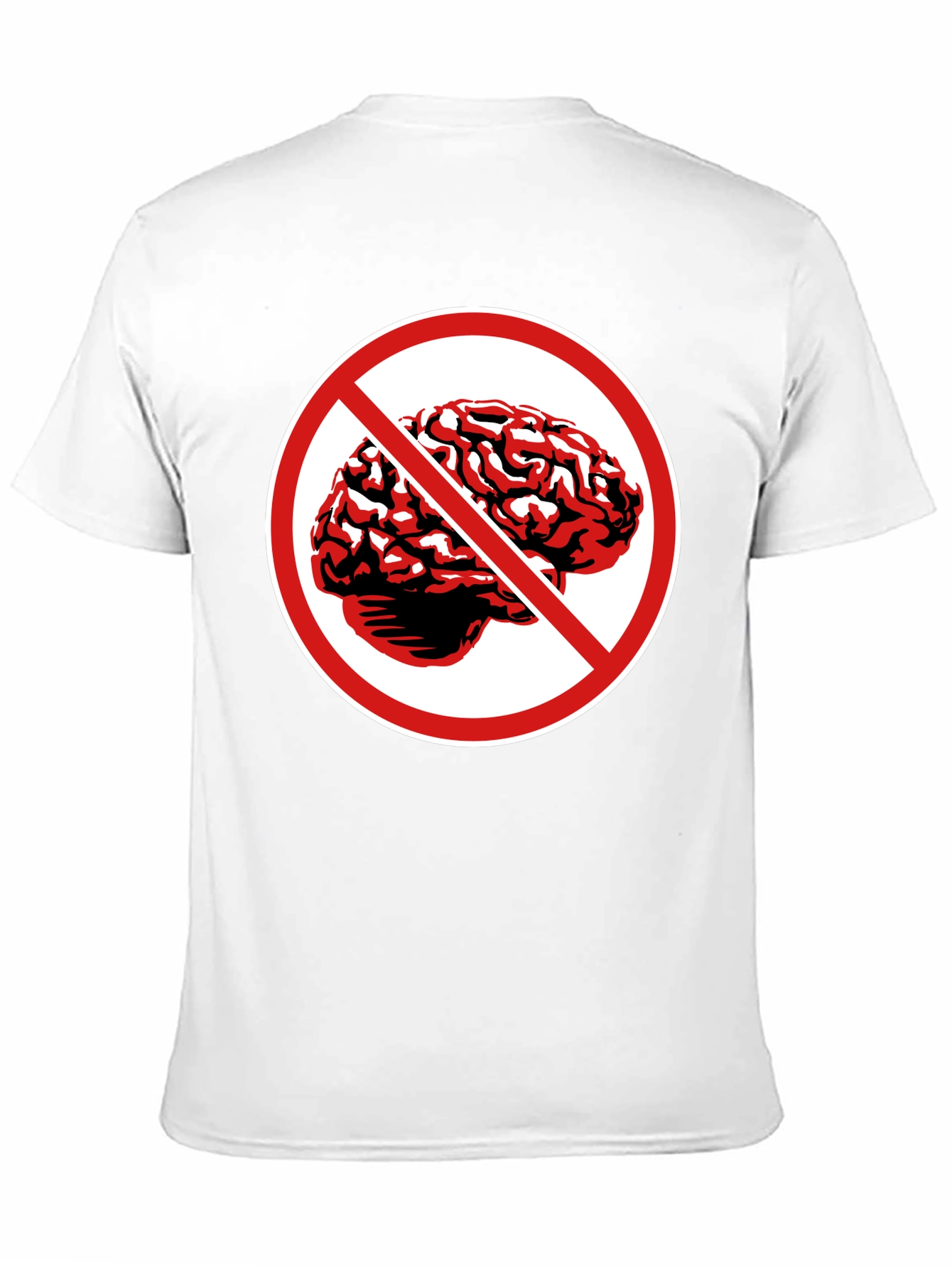 No Brains T-Shirt - Black Graphic Tee