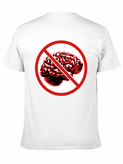 No Brains T-Shirt - Black Graphic Tee