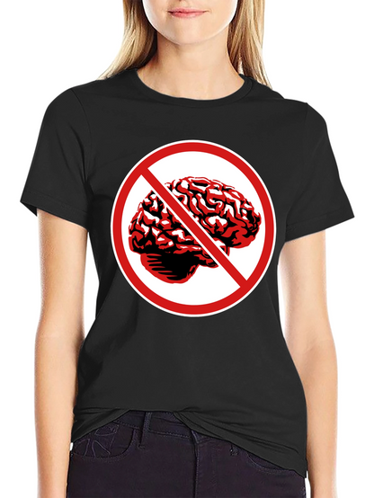 No Brains T-Shirt - Black Graphic Tee