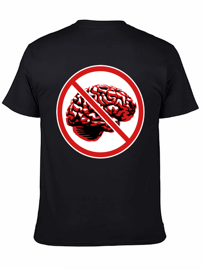 No Brains T-Shirt - Black Graphic Tee