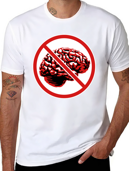 No Brains T-Shirt - Black Graphic Tee