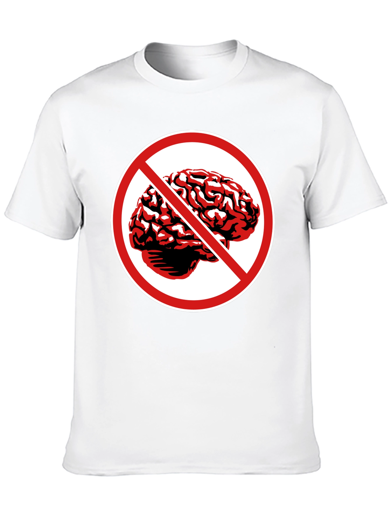 No Brains T-Shirt - Black Graphic Tee