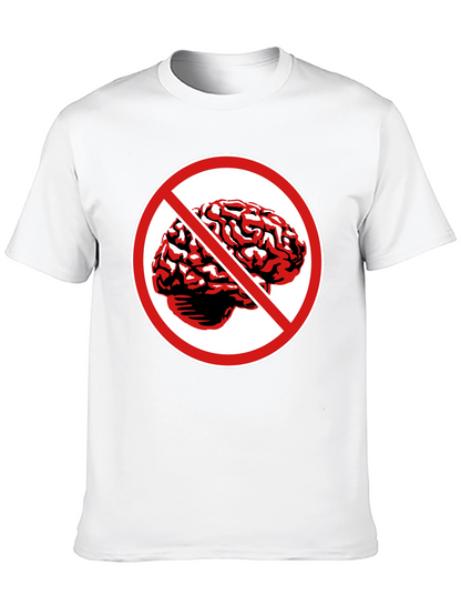 No Brains T-Shirt - Black Graphic Tee