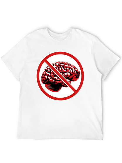 No Brains T-Shirt - Black Graphic Tee