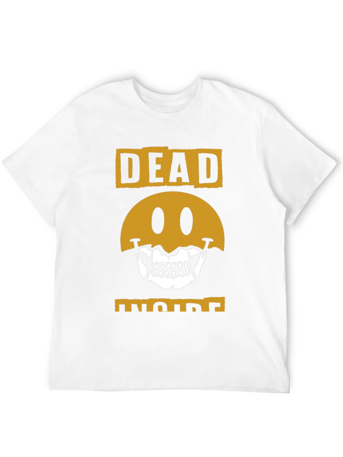 Dead Inside Graphic Tee - Skull Smiley Face T-Shirt