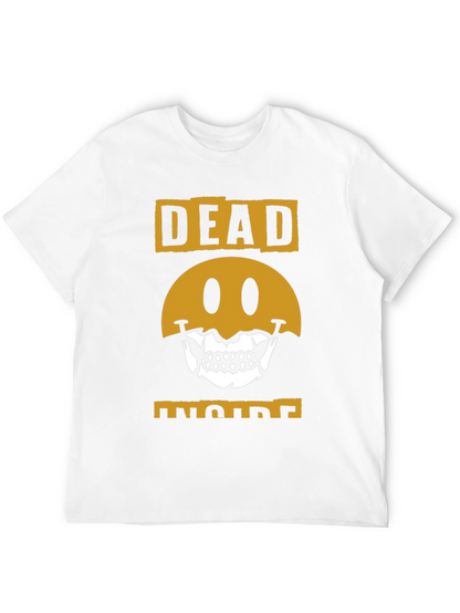 Dead Inside Graphic Tee - Skull Smiley Face T-Shirt