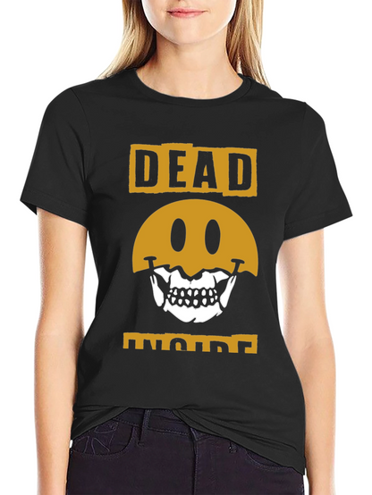 Dead Inside Graphic Tee - Skull Smiley Face T-Shirt