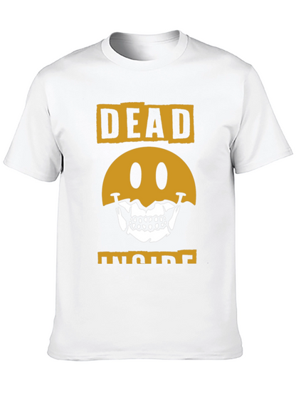 Dead Inside Graphic Tee - Skull Smiley Face T-Shirt