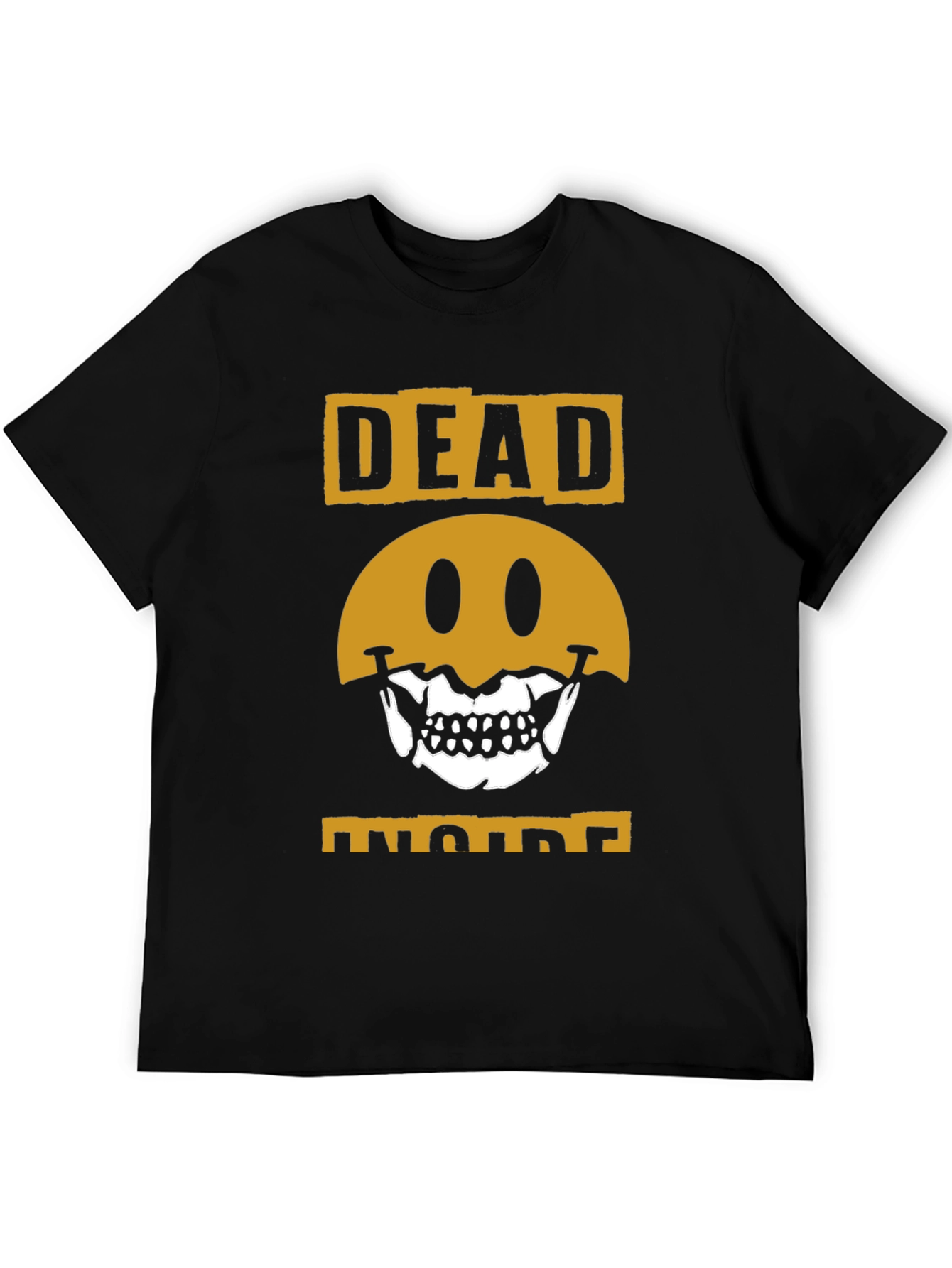 Dead Inside Graphic Tee - Skull Smiley Face T-Shirt