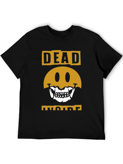 Dead Inside Graphic Tee - Skull Smiley Face T-Shirt