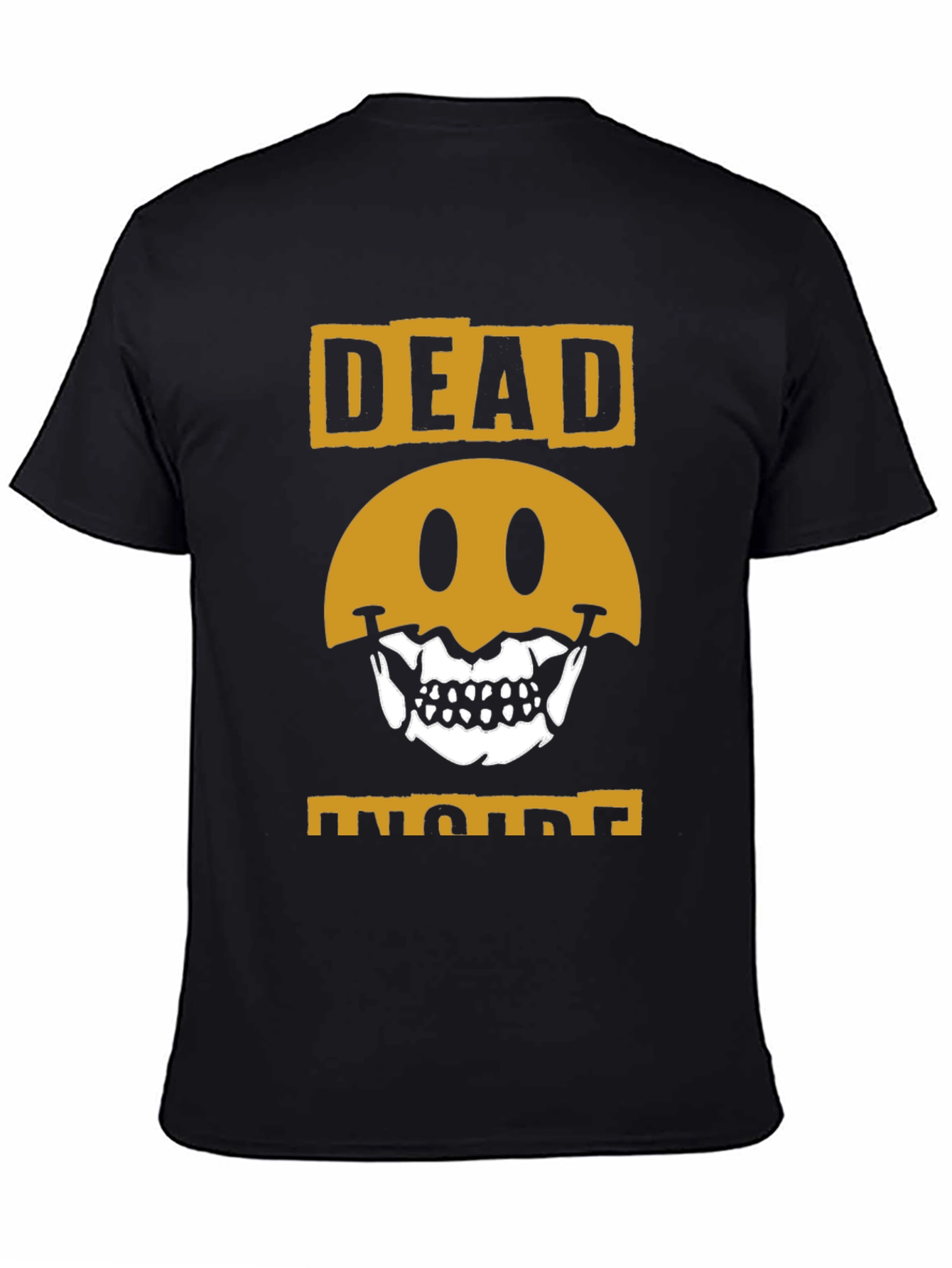 Dead Inside Graphic Tee - Skull Smiley Face T-Shirt