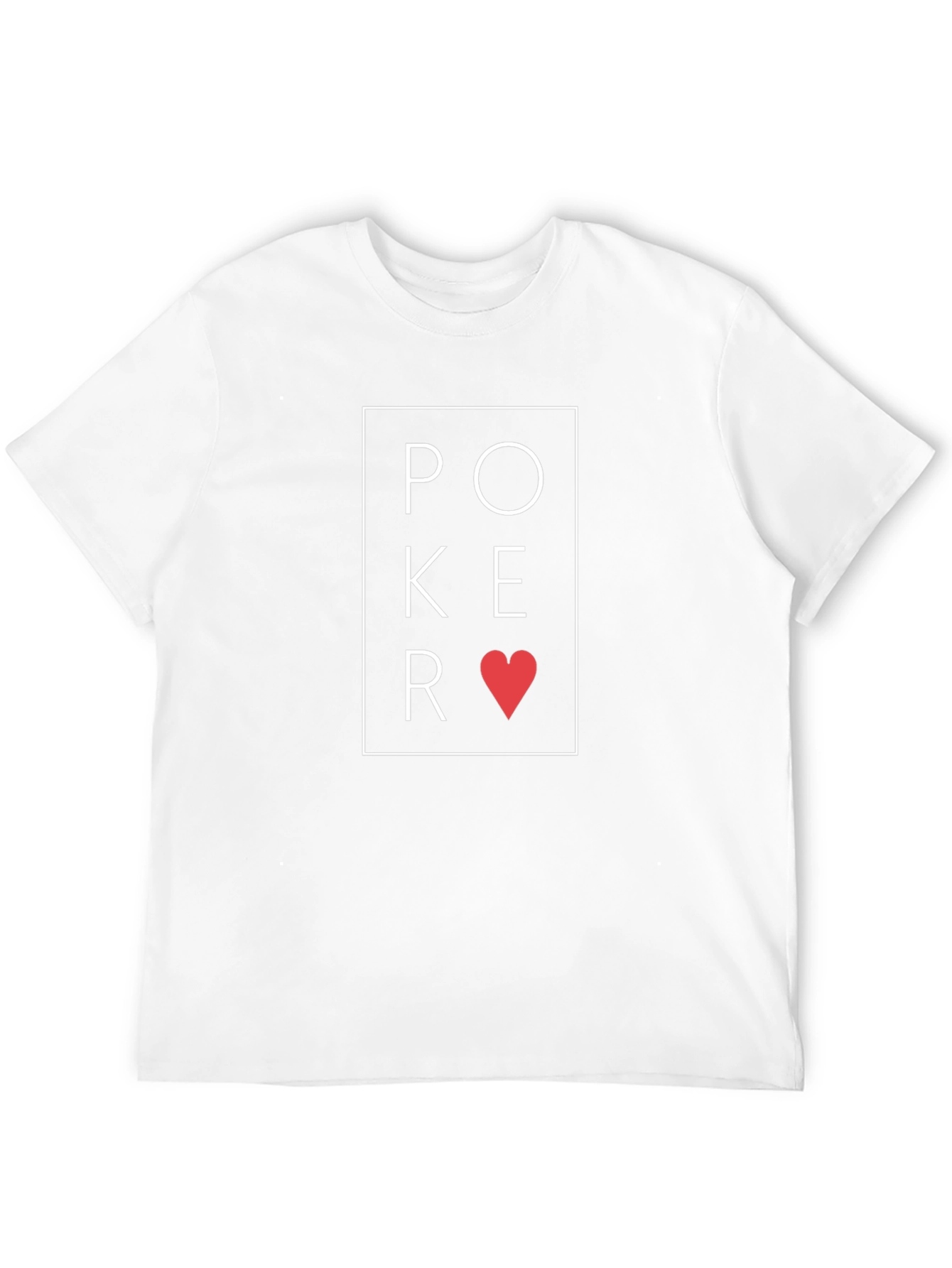 Poker Heart Graphic Tee - Stylish Black T-Shirt