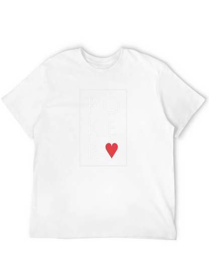 Poker Heart Graphic Tee - Stylish Black T-Shirt