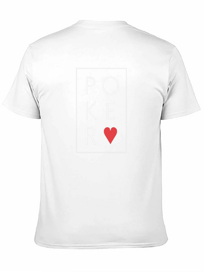 Poker Heart Graphic Tee - Stylish Black T-Shirt