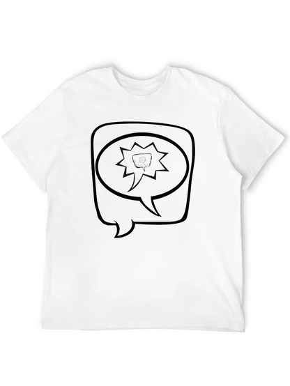 Black Graphic Tee - Speech Bubble Design