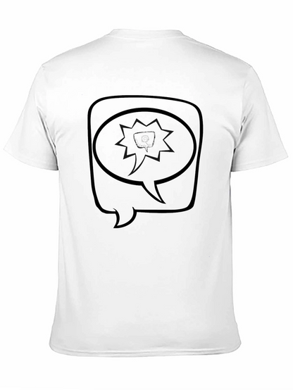 Black Graphic Tee - Speech Bubble Design