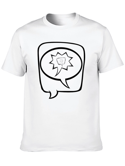 Black Graphic Tee - Speech Bubble Design
