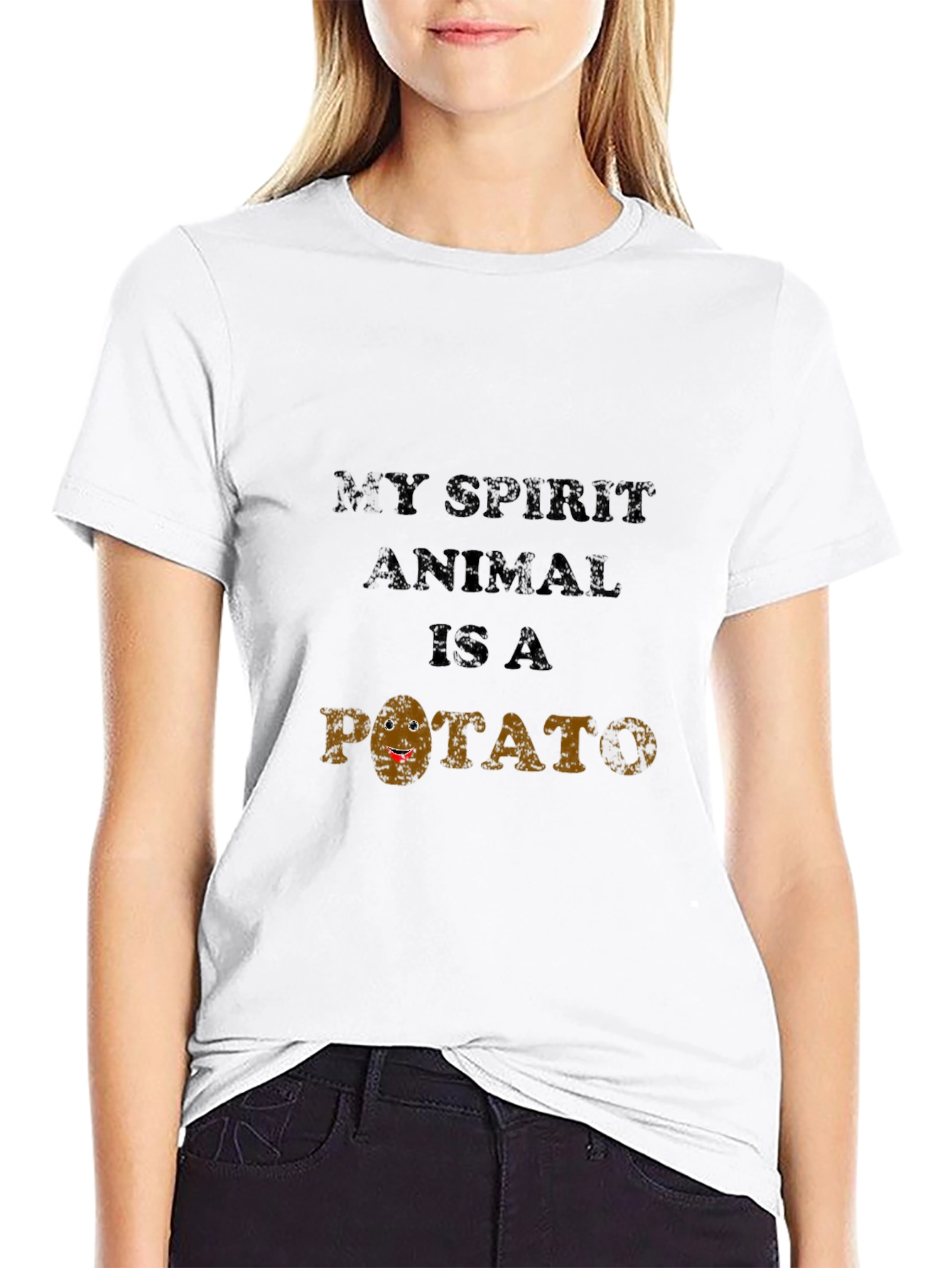 My Spirit Animal is a Potato Funny Graphic Tee