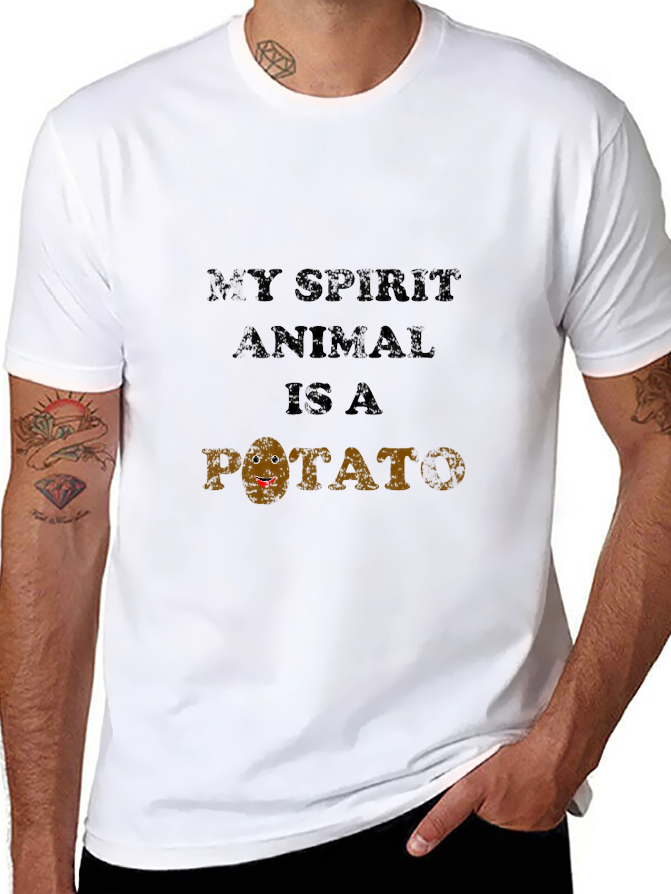 My Spirit Animal is a Potato Funny Graphic Tee