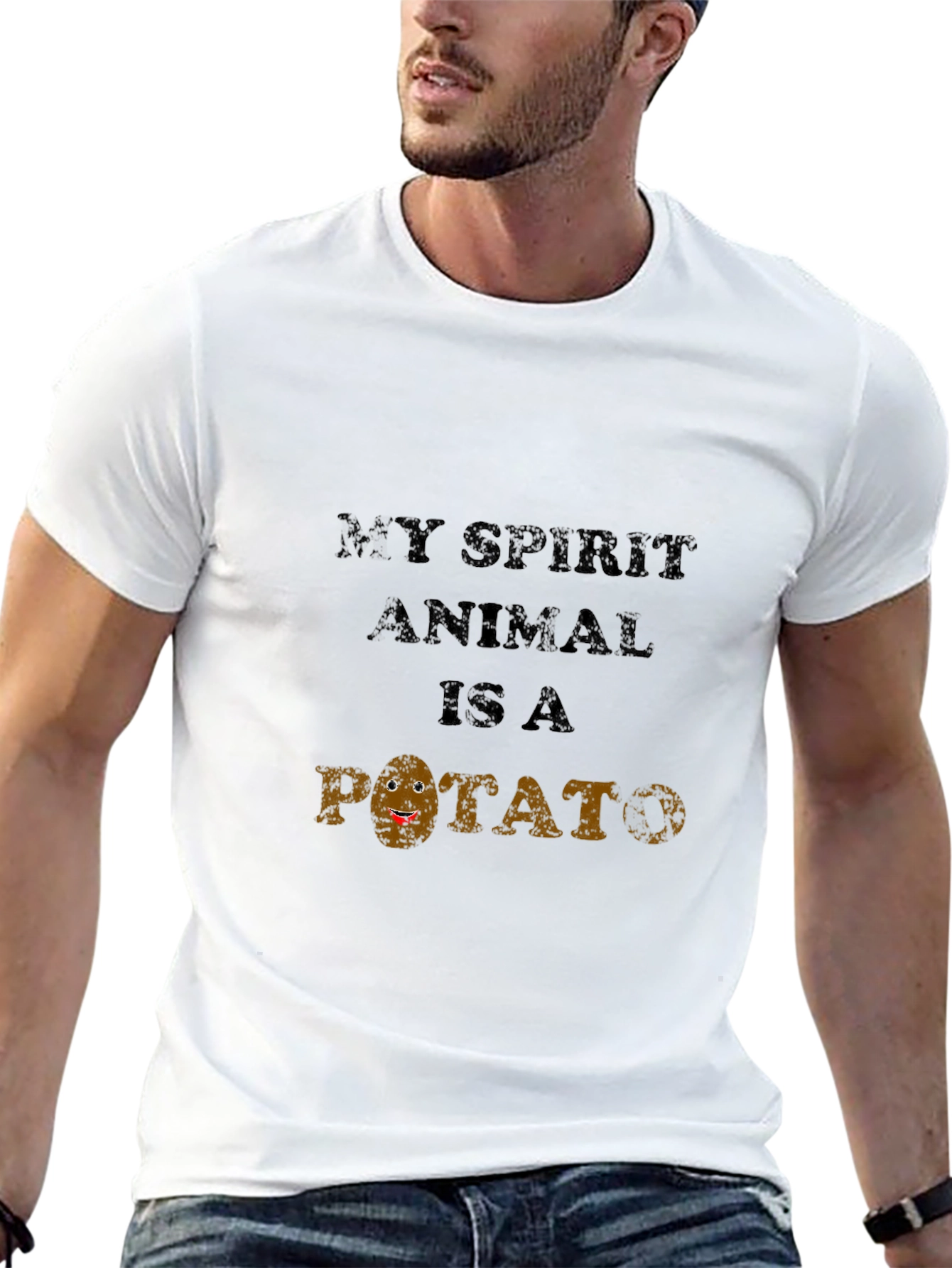 My Spirit Animal is a Potato Funny Graphic Tee