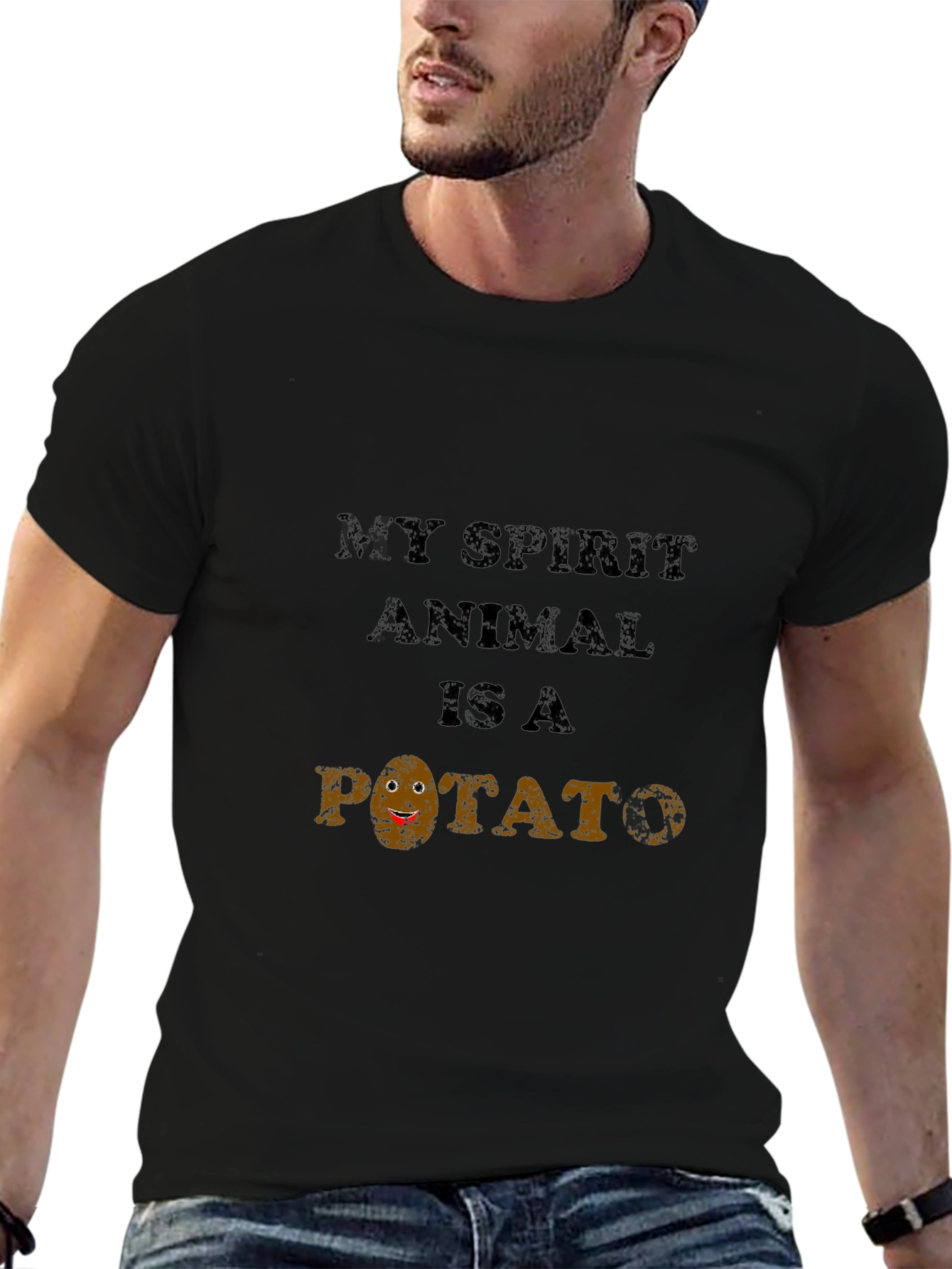My Spirit Animal is a Potato Funny Graphic Tee