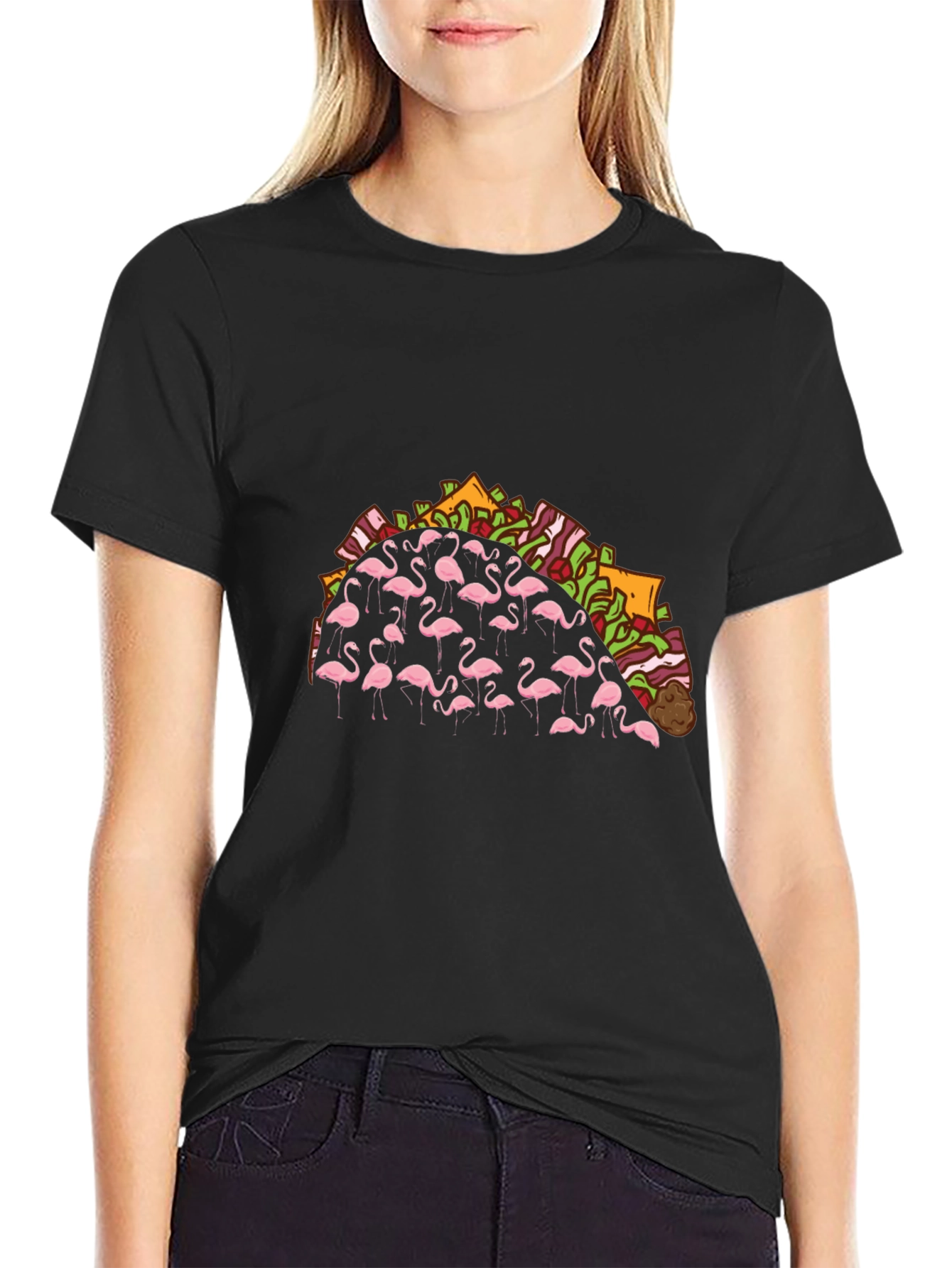 Flamingo Taco Graphic T-Shirt