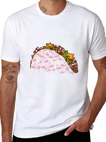 Flamingo Taco Graphic T-Shirt