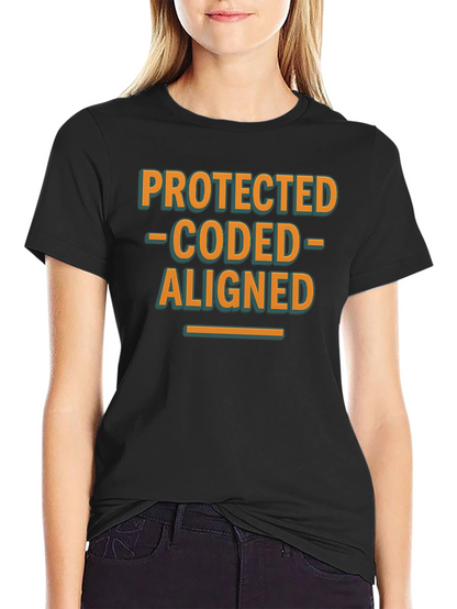 Protected Coded Aligned Graphic T-Shirt