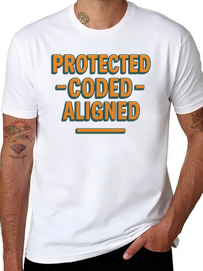 Protected Coded Aligned Graphic T-Shirt