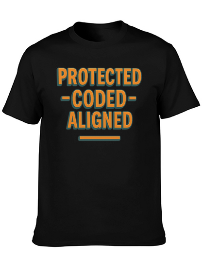 Protected Coded Aligned Graphic T-Shirt