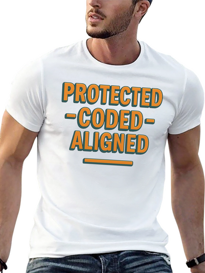 Protected Coded Aligned Graphic T-Shirt