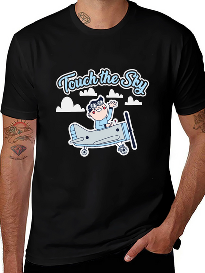 Touch the Sky Black Graphic Tee