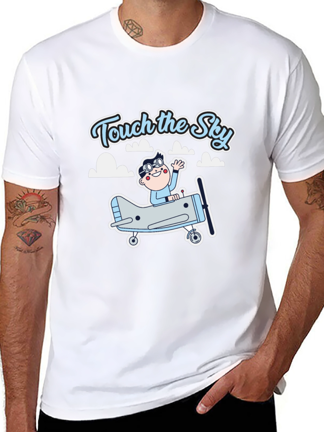 Touch the Sky Black Graphic Tee