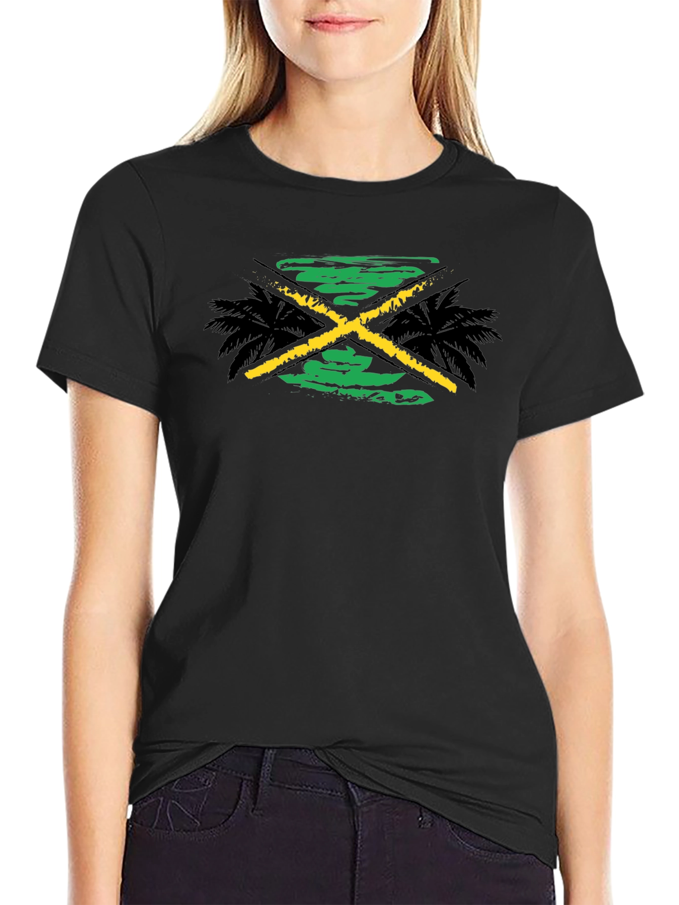 Jamaica Vibes Black Tee