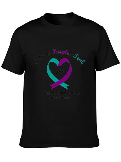Suicide Prevention Awareness T-Shirt Purple & Teal