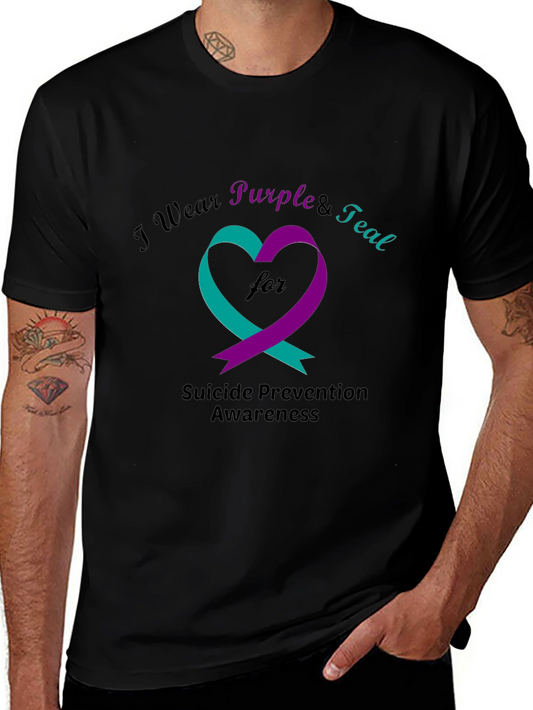 Suicide Prevention Awareness T-Shirt Purple & Teal