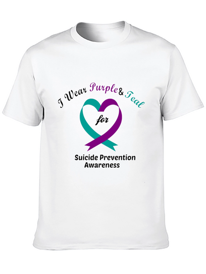 Suicide Prevention Awareness T-Shirt Purple & Teal