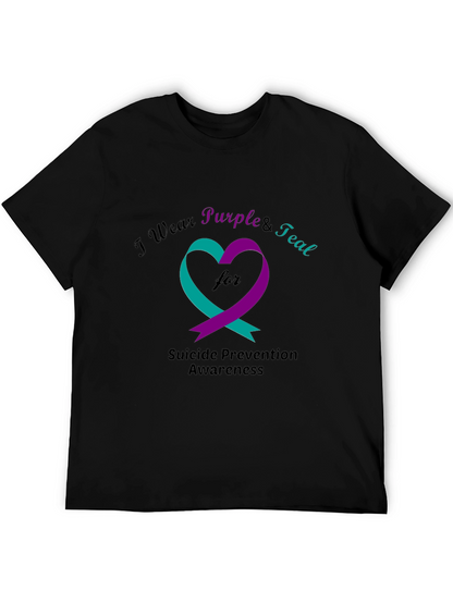 Suicide Prevention Awareness T-Shirt Purple & Teal
