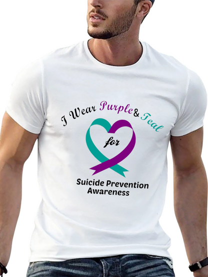 Suicide Prevention Awareness T-Shirt Purple & Teal