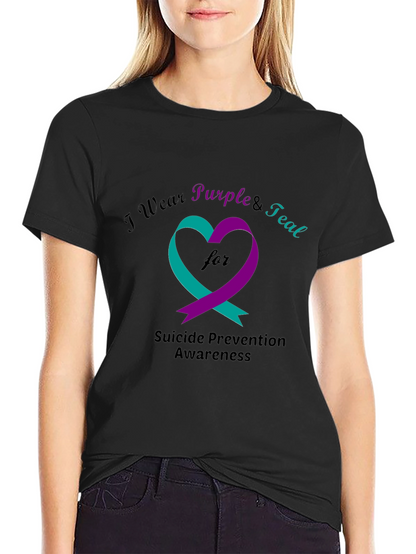 Suicide Prevention Awareness T-Shirt Purple & Teal