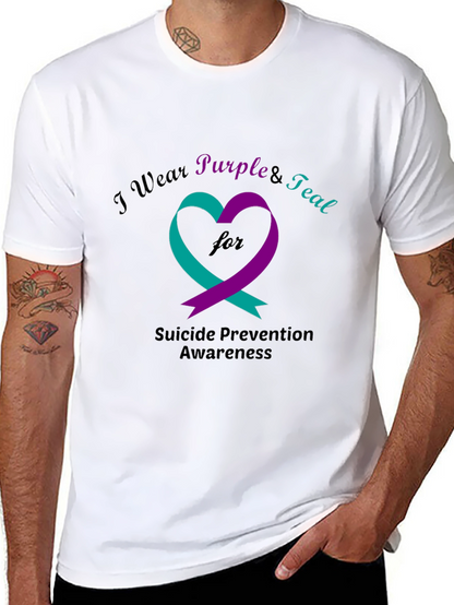 Suicide Prevention Awareness T-Shirt Purple & Teal